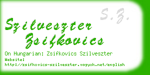 szilveszter zsifkovics business card